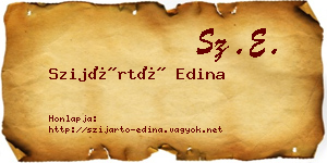 Szijártó Edina névjegykártya
