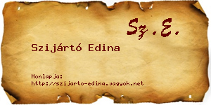 Szijártó Edina névjegykártya
